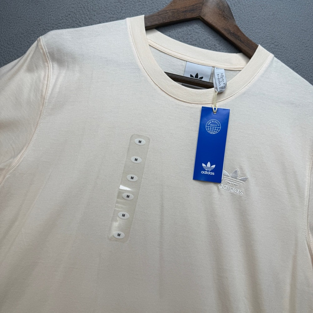 Adidas Originals Essential Tee Mens M Wonder White Cotton Trefoil Athleisure Top